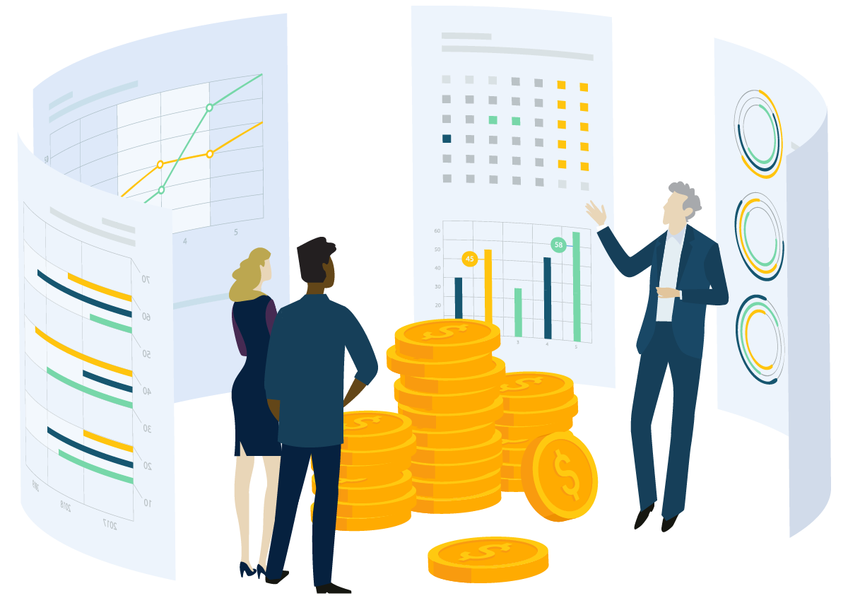 SME Business bookkeeping and CFO services illustration